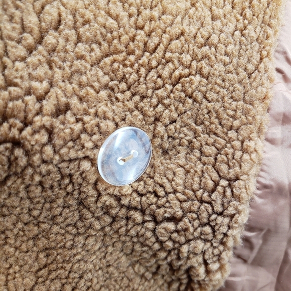 GAP Womens Size Large Camel Plush Sherpa Jacket NWT - Picture 7 of 10